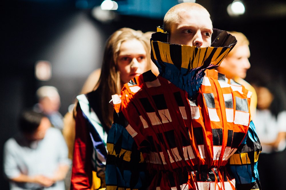 Beautifully arresting neck pieces stole the show at #WataruTominaga. #MBFWB