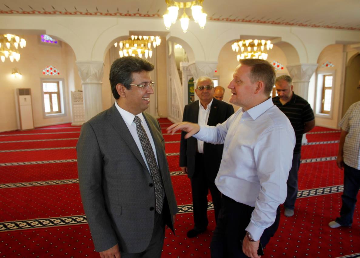 temel67's tweet photo. İBB Bşkn Vekili Sn Göksel Gümüşdağ'ın katkılarıyla yaptırılan Fethiye-Hasan Gümüşdağ Camii'ndeydik. https://t.co/2sJzHymksH