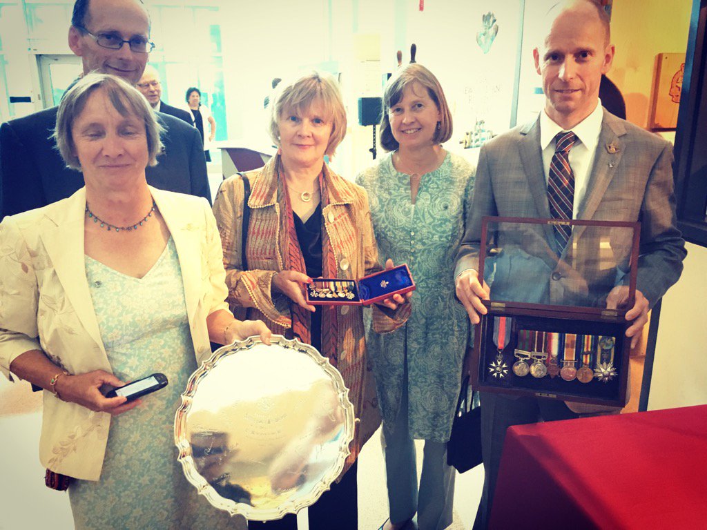 CBCMarkQuinn's tweet photo. Hadow family here from England to donate to the Military museum in St. John's #cbcnl https://t.co/cwzDja1lQK