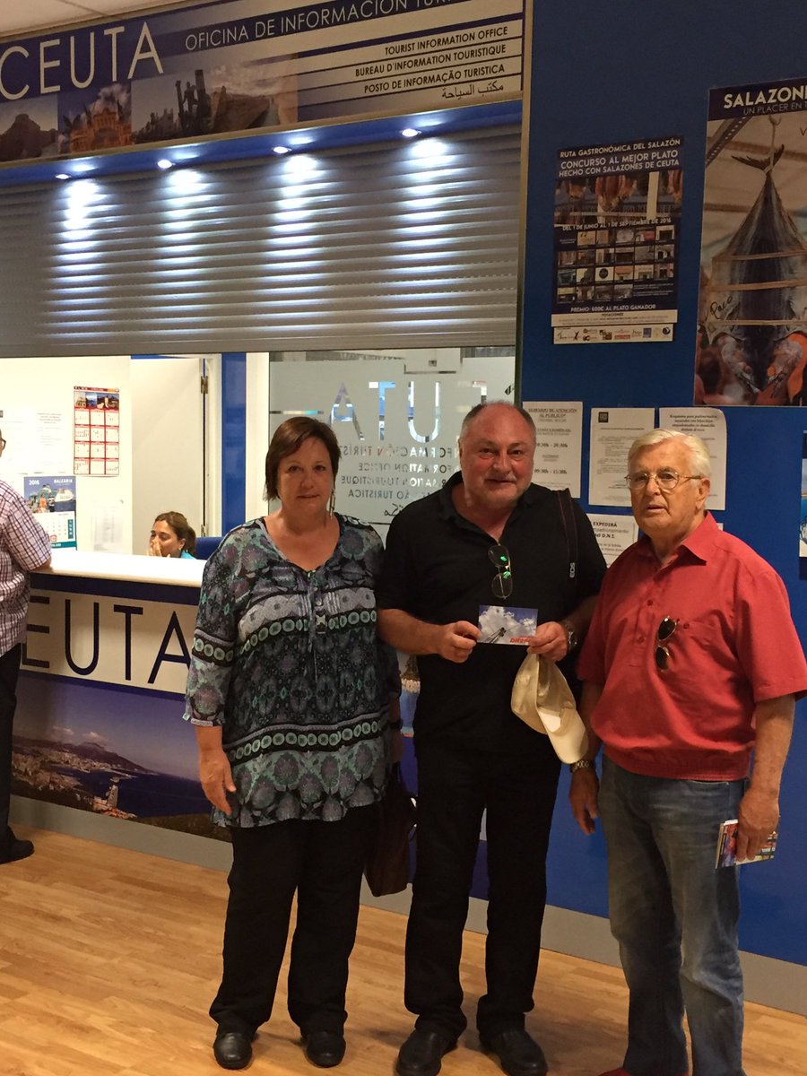 EA9URC's tweet photo. Thank DH2PG &amp; XLY visit to CEUTA for a TV report radio amateurs in EA9,  president OF URCE Joaquin EA9FY @ure_es https://t.co/mhqiwl7USA