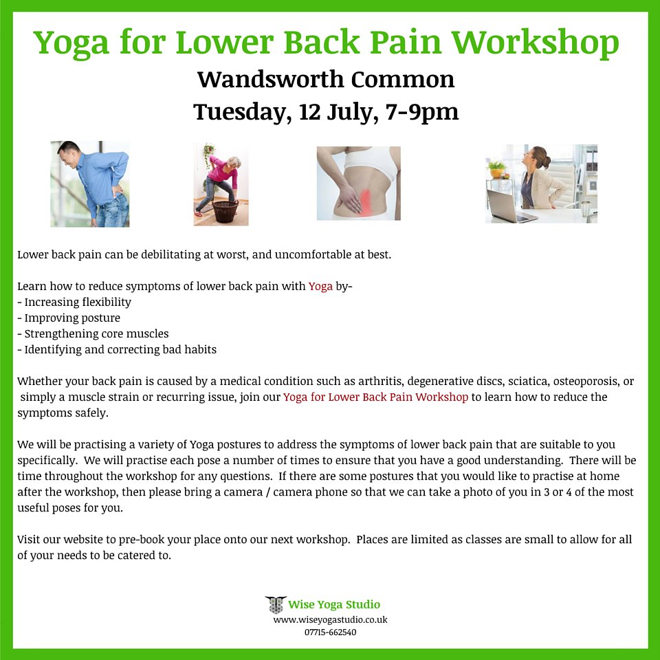 wiseyogastudio's tweet photo. RelieveLowerBackPain #wandsworth @fulhamwi,@SWmagazine, @BBCW_RJ,@themidult,@WomensInstitute,@NorthcoteSw11 https://t.co/SXdayzh2lg