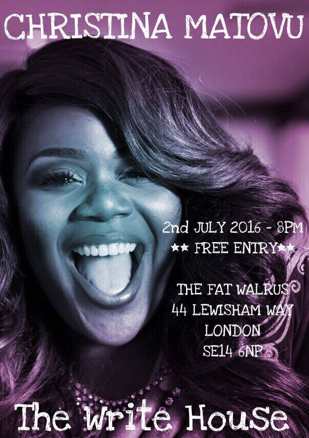 See Christina Matovu (The Voice UK 2015) at The Write House on the 2nd July 2016 #thewritehouse #livemusic #singers