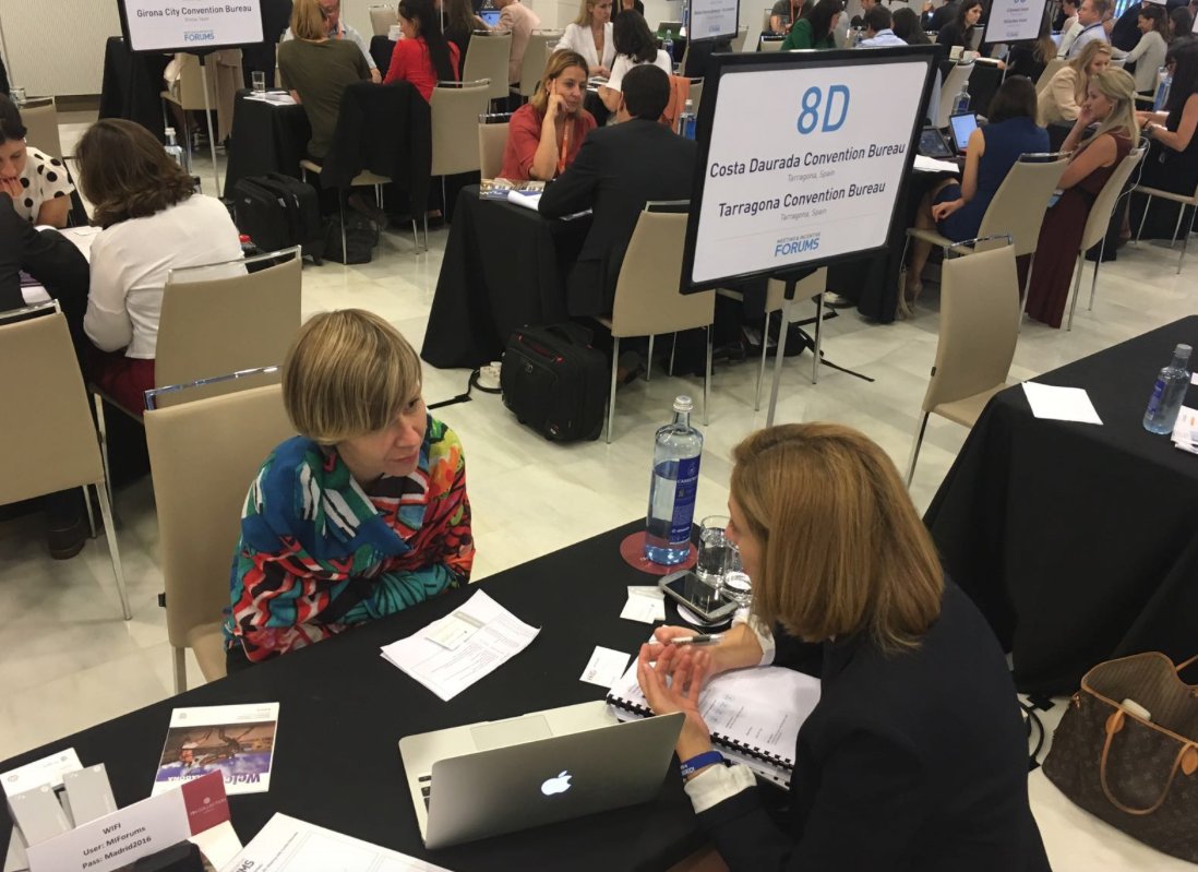 TarragonaCB's tweet photo. El #MIFmadrid16 ens permet presentar els atractius de la Costa Daurada per al sector #mice a 170 compradors https://t.co/XysqCzMB38