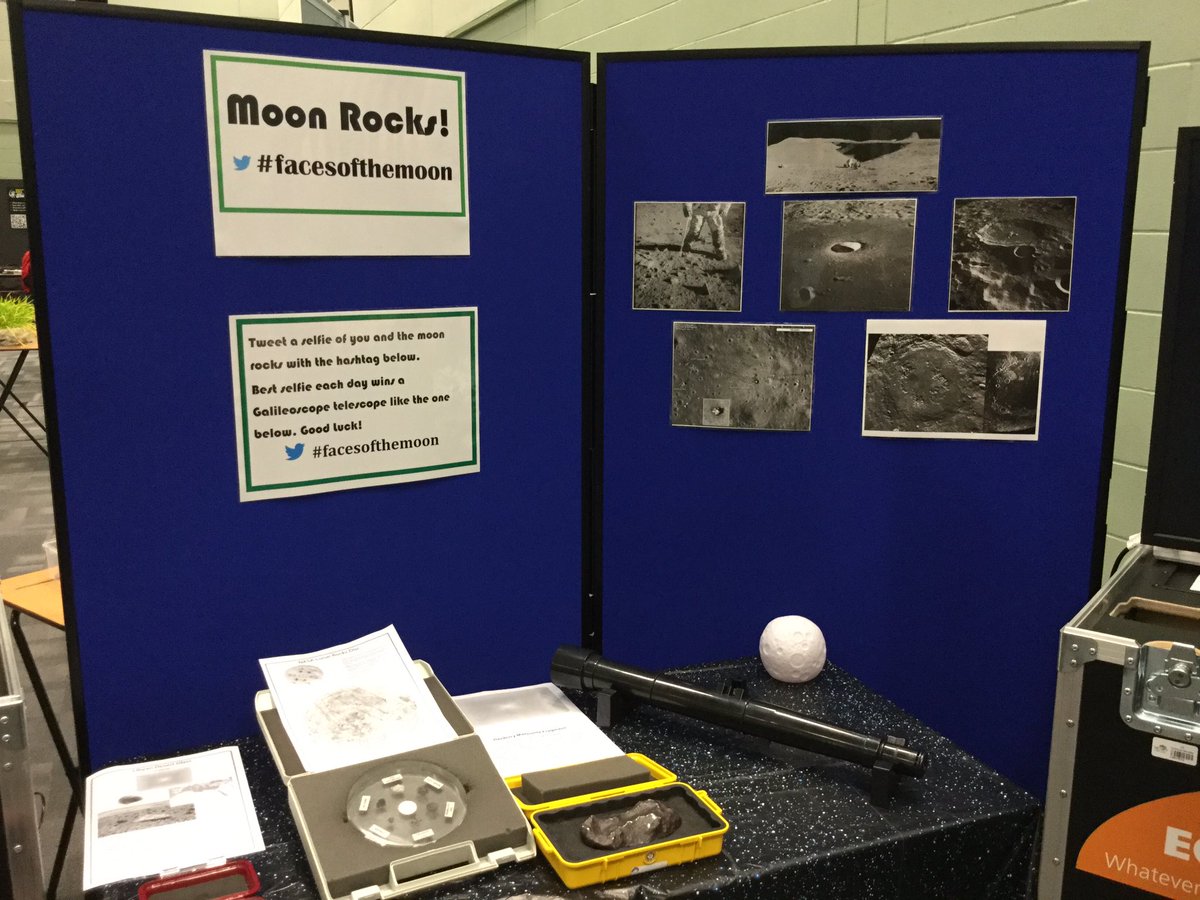astrostewey's tweet photo. #facesofthemoon Moon rocks @lancscifest thanks to our brilliant students & @AlstonObsy come & see them this weekend https://t.co/jULbC1KJF0
