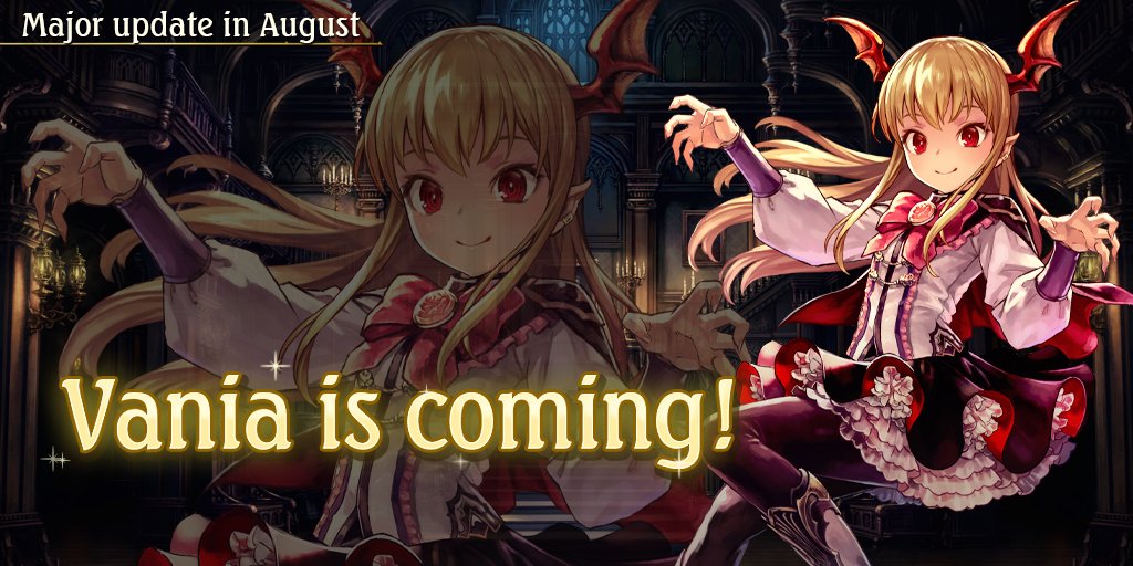 “Vania is coming to #shadowverse as a new Bloodcraft leader in August!” 