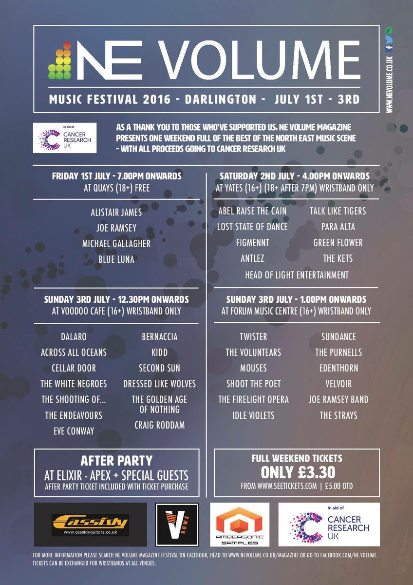 This Sunday we're playing <a href="/nevolume/">NE Volume</a> festival in Darlington, line up is killer so get yourselves there ✌🏻️🏡