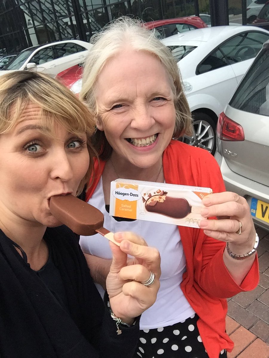 Deb_Troika's tweet photo. Best post meeting refreshment ever @haagendazsuk @Miranda_Troika https://t.co/1QW6YJl6QK
