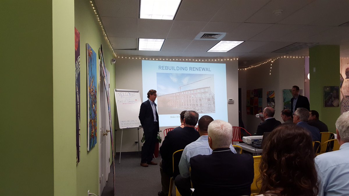 Patrick from the <a href="/PVPlanning/">PVPC</a> kicking off #makeitspringfield Rebuilding Renewal presentation.