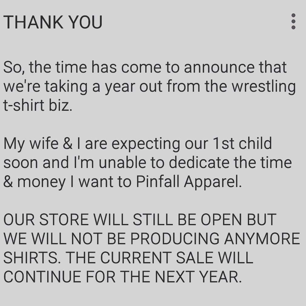 PinfallApparel's tweet photo. ANNOUNCEMENT
Thanks to everyone that's helped make #PinfallApparel a success... WE LOVE YOU ALL π
Time for a break https://t.co/j0zrupOC5l