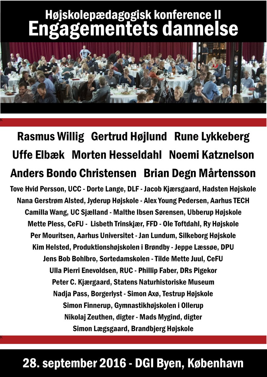 Stig_Skov's tweet photo. Højskolepædagogisk Konference II den 28/9! Dannelse, engagement, #uddpol og #skolechat! https://t.co/OcuIEOkGyq https://t.co/4xLGKZEMhu