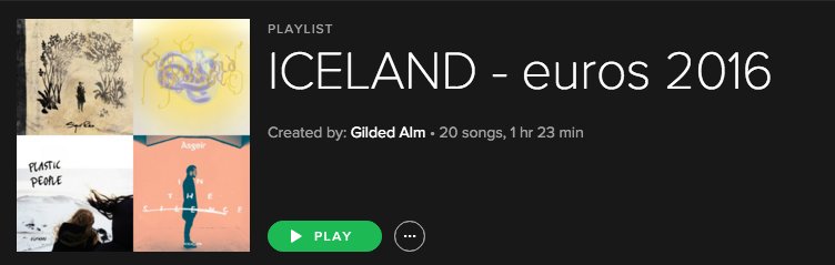 daveGildedALM's tweet photo. 90 mins of great music from #Iceland we've worked

 #EURO2016 #ISL #Iceland #Iceland2016  

https://t.co/hwwaPsDbX9 https://t.co/tUggaWV5u1