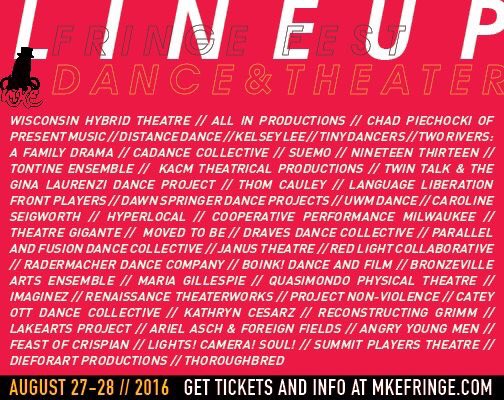 mkefringe's tweet image. Dance and Theater Line Up for the Inaugural MKE Fringe Festival! #mkefringe #mke