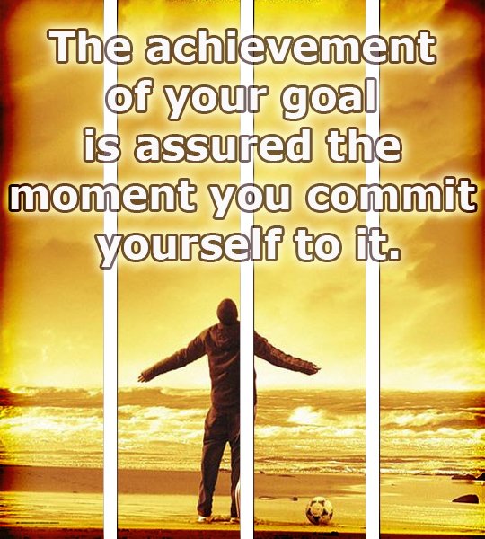 MacSender's tweet image. The achievement of your goal is assured the moment you commit yourself.. 
#goals #commitment #achievementunlocked