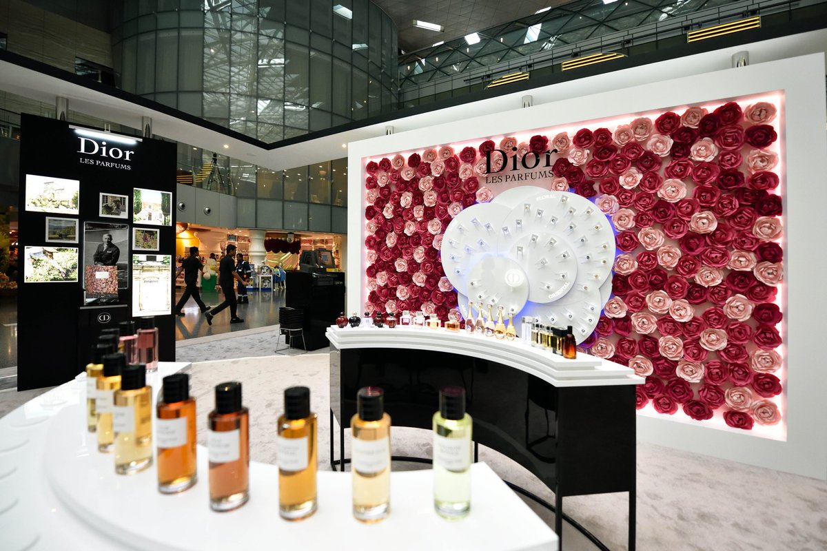 qatardutyfree's tweet photo. We have transformed our home, @HIAQatar into a garden of roses for a sensory experience to @Dior fragrances. https://t.co/fl6CikKFGu