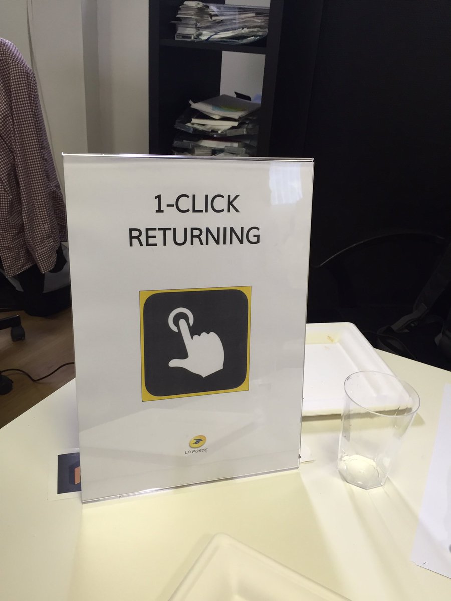 BeMyAppFR's tweet photo. Présentation de 1-Click Returning aux équipes de La Poste #codeaveclaposte #incubation https://t.co/nEwcTehvze