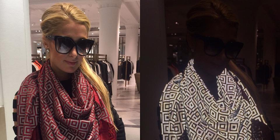Privacy is getting fashionable: <a href="/ParisHilton/">Paris Hilton</a>’s anti-flash scarf is worn to thwart paparazzi thisisinsider.com/purchase-this-…