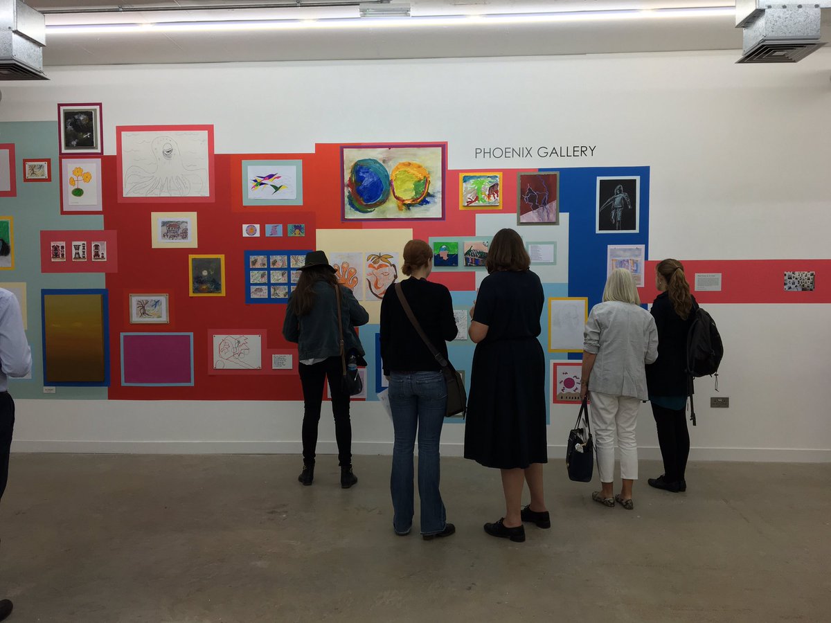 SWLSTG's tweet photo. @GriffinGallery this evening celebrating #PhoenixUnit artwork created by @Hospital_Rooms together with our patients https://t.co/C54FTbfZT6