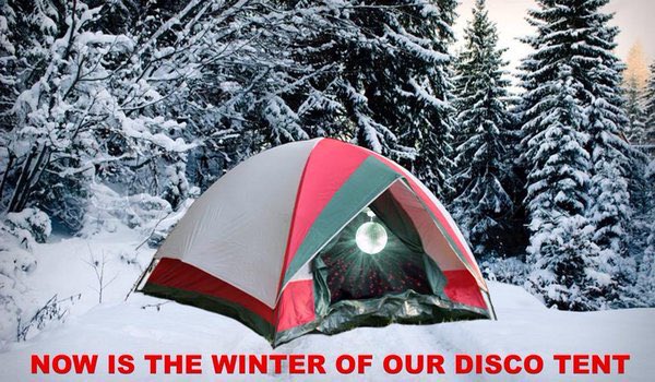 Victoria Frater on Twitter: ""Now is the winter of our disco tent" #RuinShakespeare @jill_treece ?… "