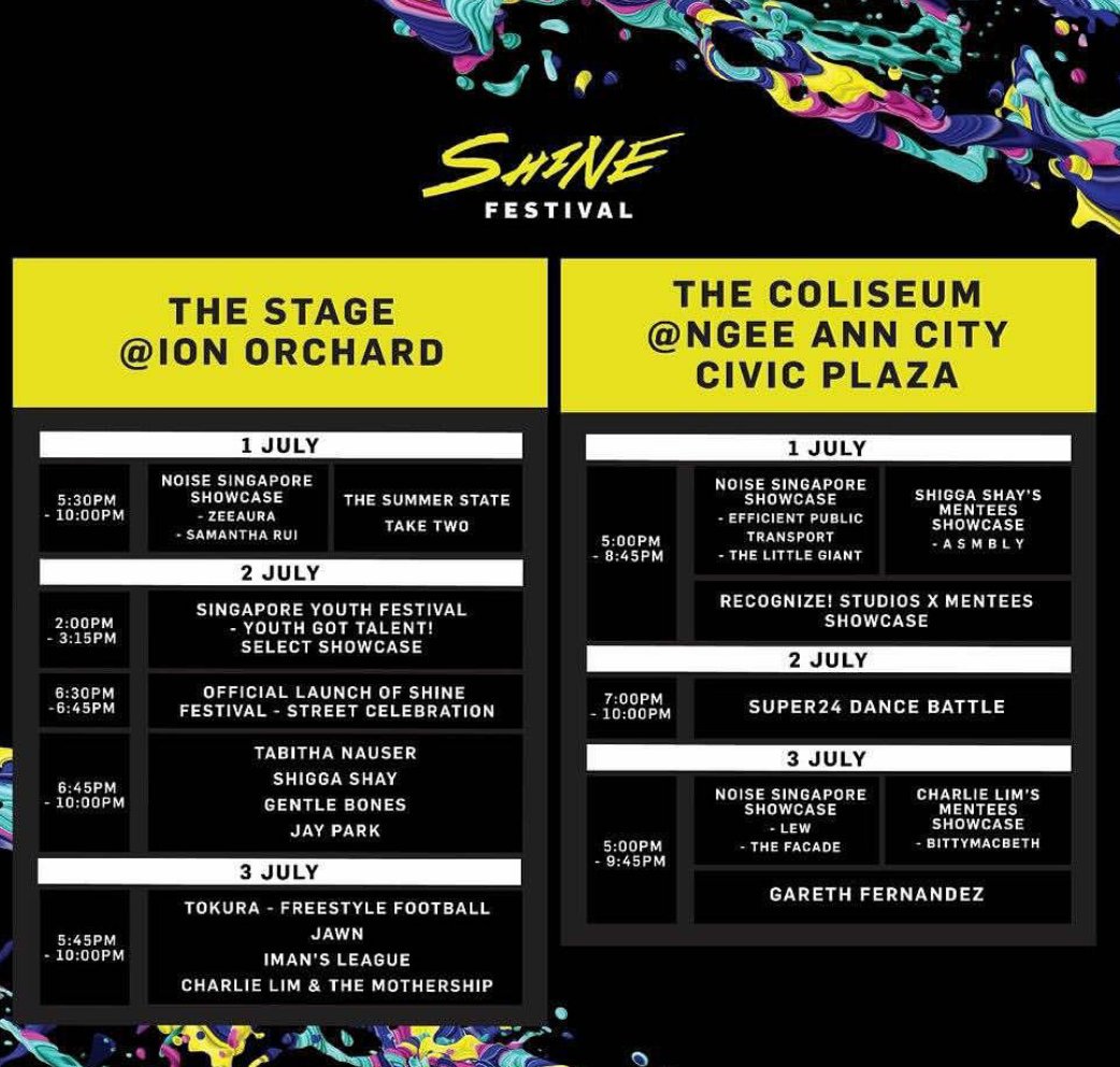 Shine Festival lineup! 🔥