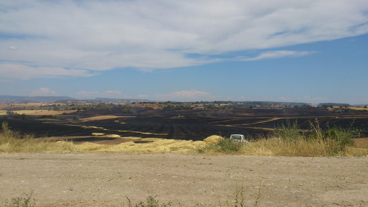 SectorForestal's tweet photo. Aspecto del #IIFFCastejón en estos momentos, 15:55h. Fotos del incendio de #BIFORAlbendea https://t.co/jQD75dDPGg