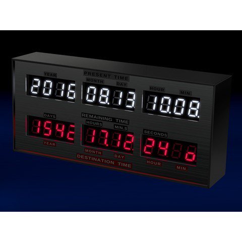 ヴィレッジヴァンガードオンラインストア On Twitter あのデロリアンのタイムマシンのカウンターみたいな置時計 未来に向けてのカウントダウンができるので特別な日や 目標の設定にはもってこい 金属製ボディーがそそられます Https T Co Gwhdlfuvf6 Https T Co