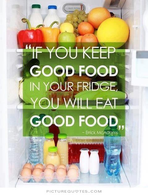 Make sure to stock your fridge with good foods and you’ll eat good foods! #Wellness #Healthy #HealthyChoices