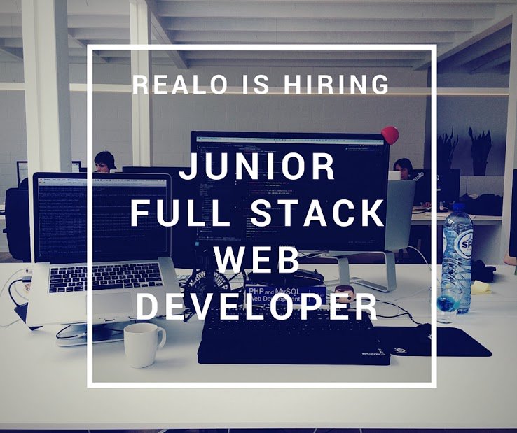 Realo zoekt een Junior Full Stack Web Developer!  #betech #BEjobs #startup bit.ly/292LOyA