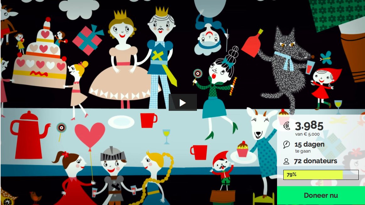 Wie helpt ons aan de 80%? Mét mooie tegengift! voordekunst.nl/projecten/4601… <a href="/voordekunst/">voordekunst</a> #crowdfunding #sprookjesbestaan