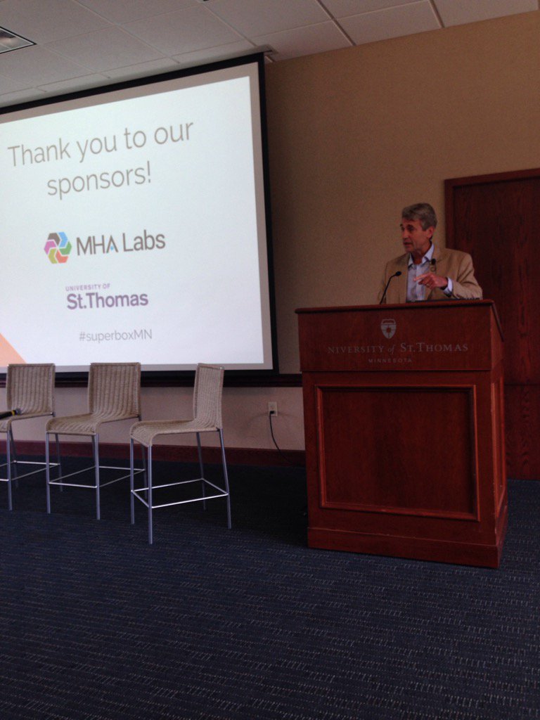 TheBrandLab's tweet photo. #Superboxmn kicks off with inspiring words from @R_T_Rybak https://t.co/ZN416JPDUv