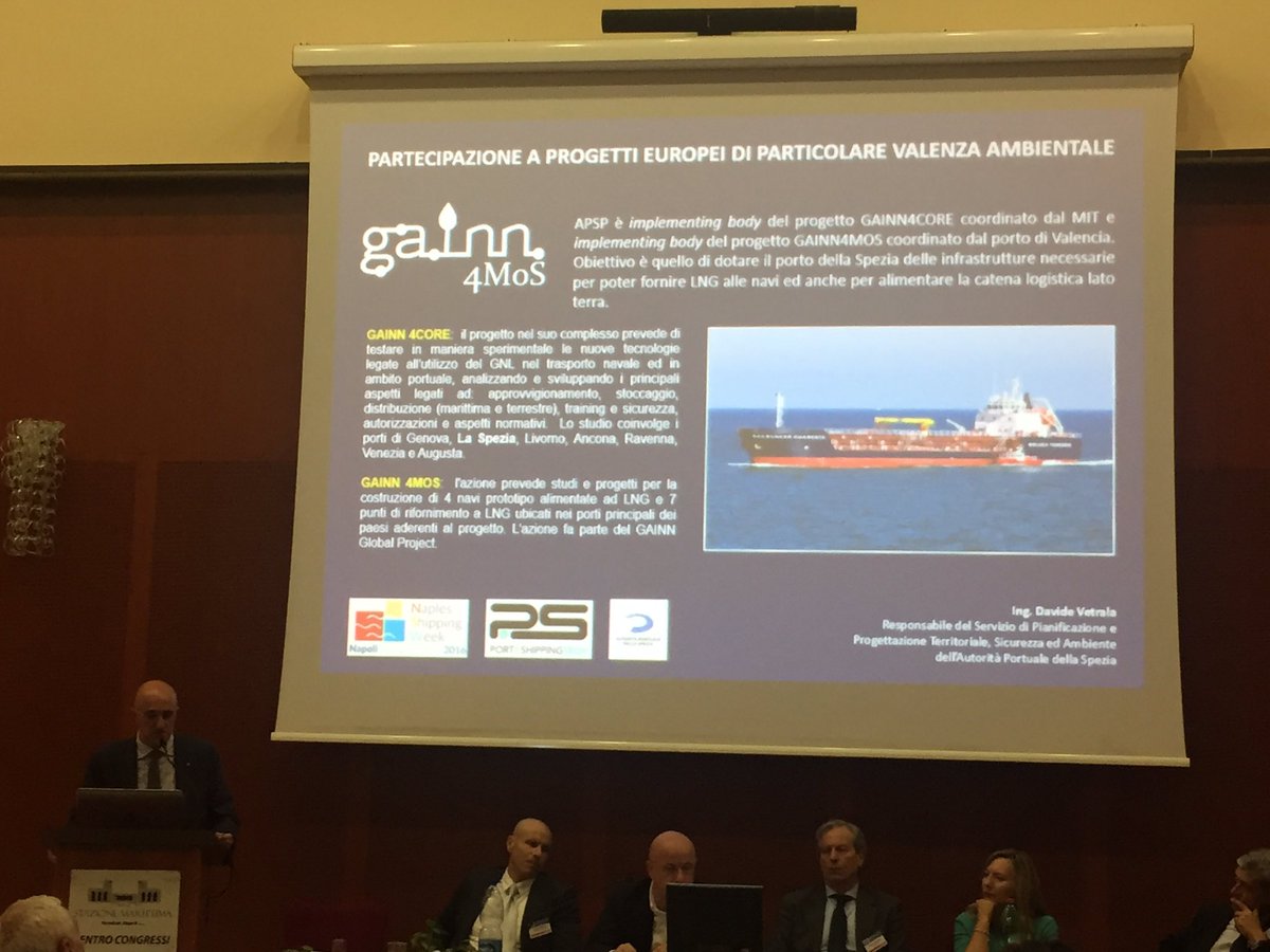 FedeMontaresi's tweet image. #naples #shippingweek: le nostre esperienze in @GAINNprojects @Poseidon_Med #portodellaspezia #ambiente #LNG