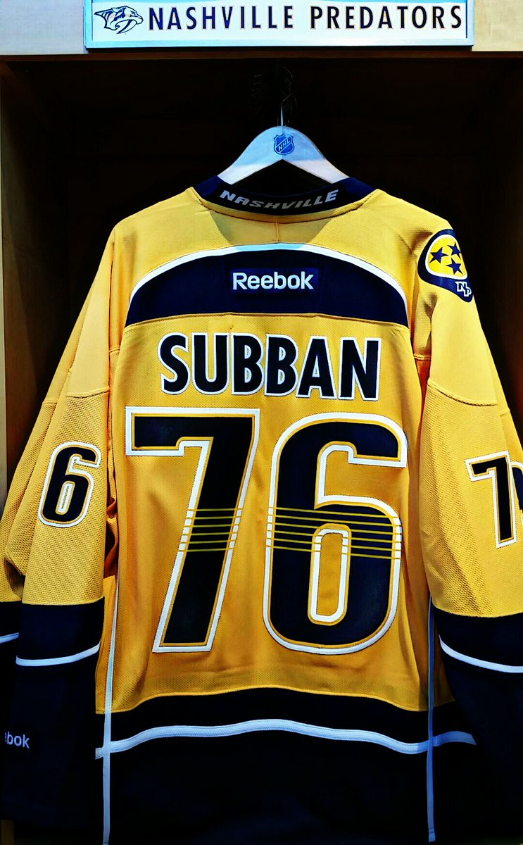 NHLstoreNYC's tweet photo. Here's the new @PKSubban1 look in @PredsNHL colors!
#NewFacesInNewPlaces https://t.co/vkRqLzpx6u