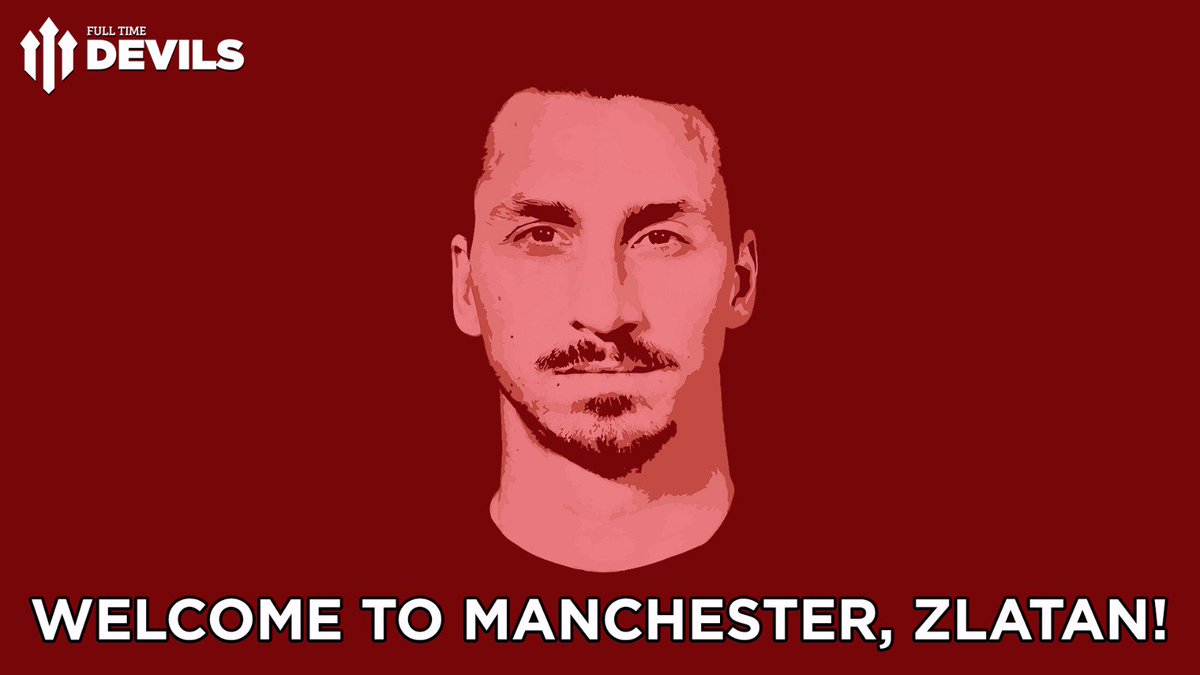 StretfordPaddck's tweet photo. Welcome to @ManUtd, @Ibra_official! #mufc #Zlatan https://t.co/vK7OOMbG7S