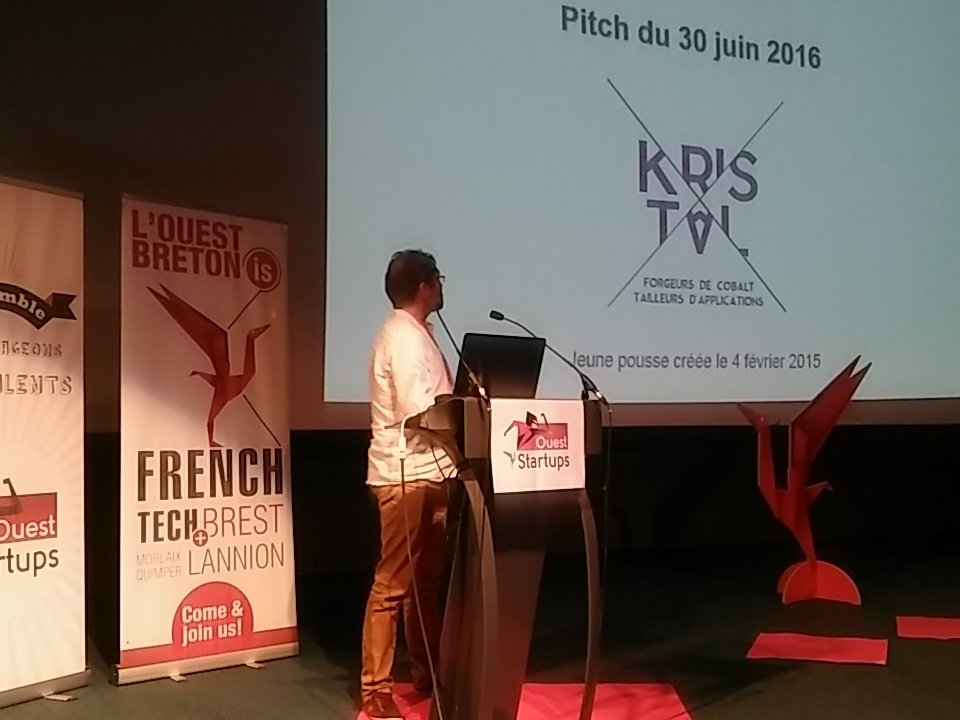 OuestStartups's tweet photo. #OSevent @kristal_fr Cobalt pour mutualiser le code et l utilisateur n y voit que du feu https://t.co/EcLvGaKprq