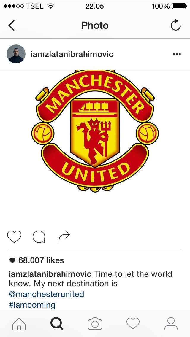 UnitedIndoFC's tweet photo. Welcome Zlatan #DareToZlatan https://t.co/B4TjaNWcK5