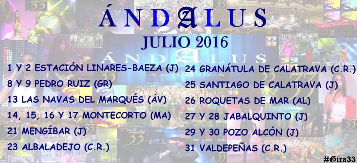 OrquestaAndalus's tweet photo. Aquí os dejamos las fechas de julio. Mes cargadito de ocasiones para vernos. Tenemos 19 citas en total! A por ellas! https://t.co/SdC3GPKYgi