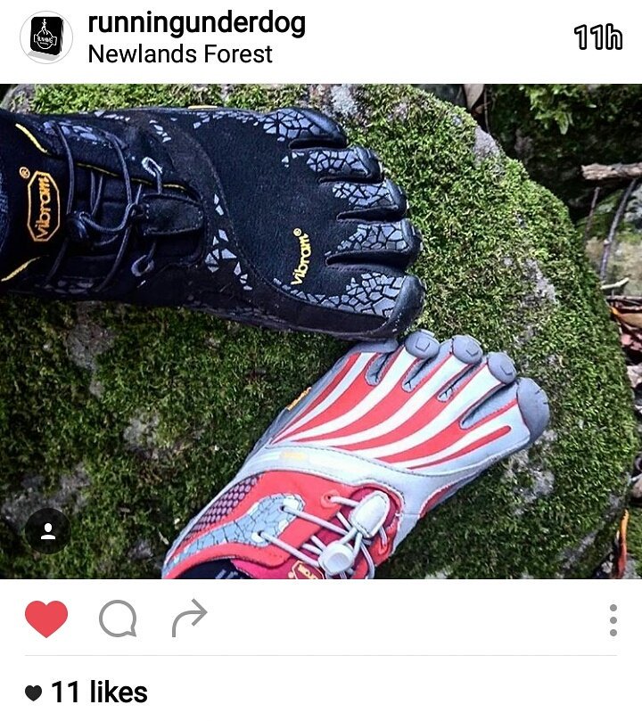 Runningunderdog's tweet photo. Loving our new vibrams,comfort,free toes,earth under your feet 
@Trail_Lover 
@FiveFingersSA 
@Vibram5Fingers https://t.co/lNYM71kkq5