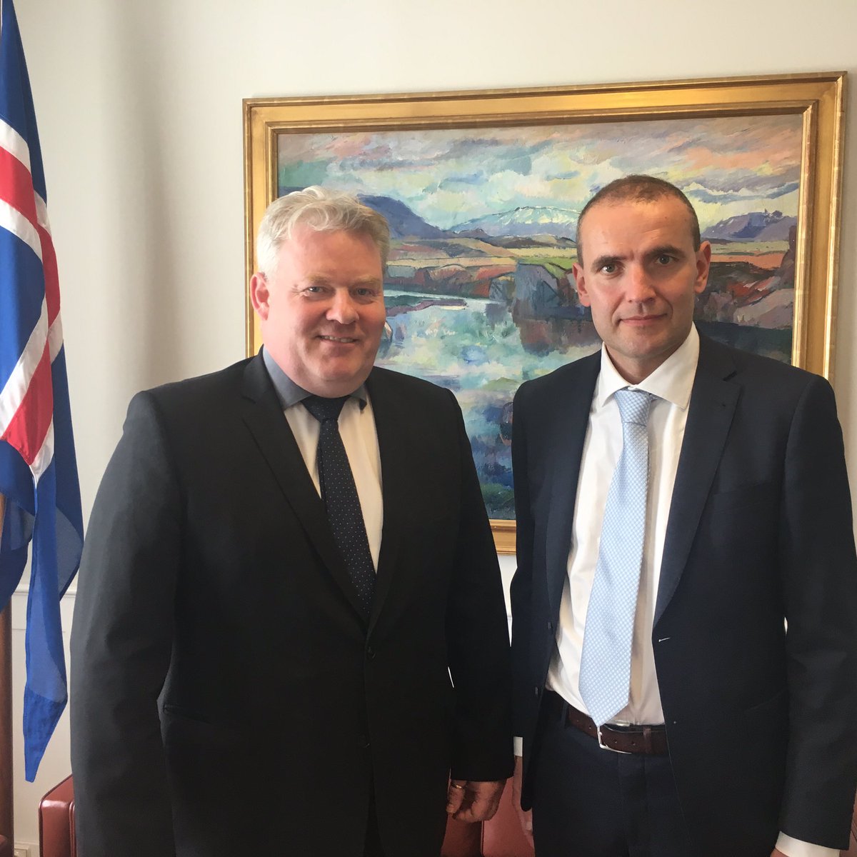 Short and good talk with our newly elected president of #Iceland, Mr. Guðni Th. Jóhannesson today.