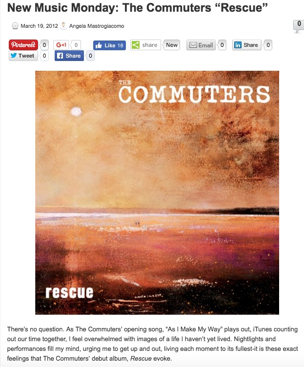 TheCommuters's tweet photo. #TBT: The Commuters’ debut album Rescue released in 2012 to great reviews. New EP out in Augus! https://t.co/cKBCUq02vK
