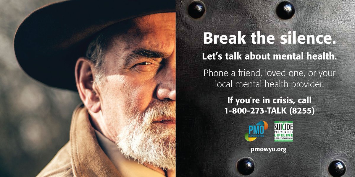 PMOWYO's tweet photo. Break the Silence, let's talk about #mentalhealth #pmoisprevention #wyoming #help https://t.co/8XvaGzsOO8