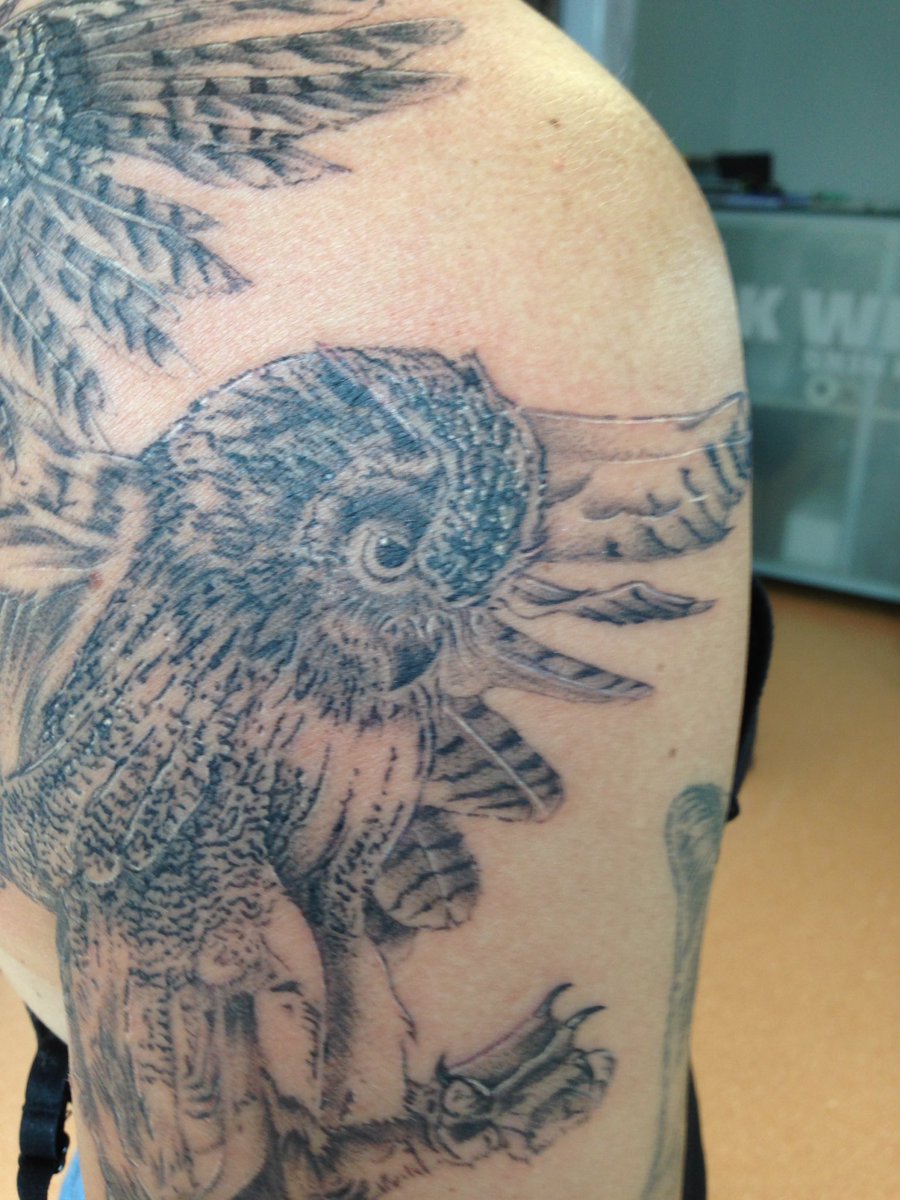 InkWizard's tweet photo. #halftime #coffee brought me straight through the #amazingtattoo done @InkWizard #atelierinkwizard #thirdcoffee good https://t.co/tP5aoJSnEP