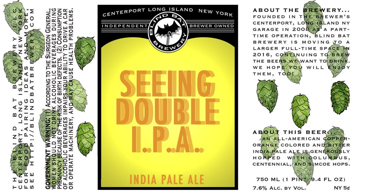mybeerbuzz's tweet photo. Blind Bat Brewery - Seeing Double IPA https://t.co/YwE0PjbZor @BlindBatBrewer #NYbeer https://t.co/O5QUZ5LTnI