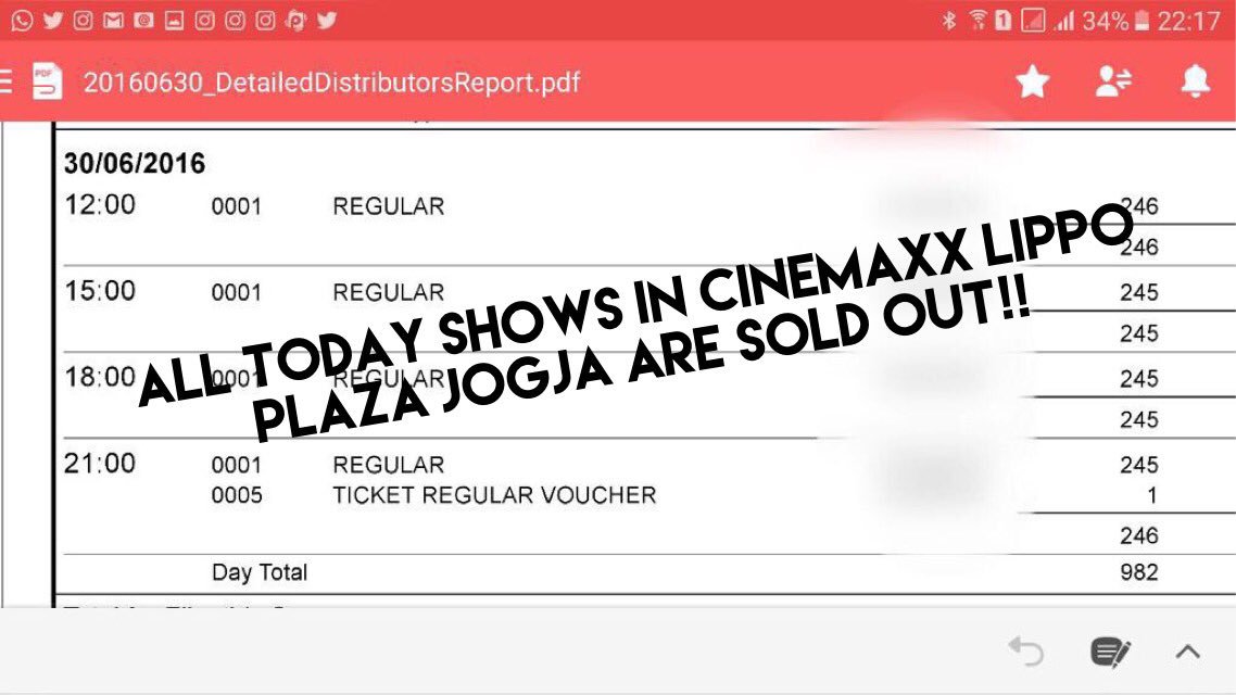 This just in! All shows in @cinemaxxtheater Lippo Plaza Jogja are sold out! Mari kita buat sold out jg di kota lain!