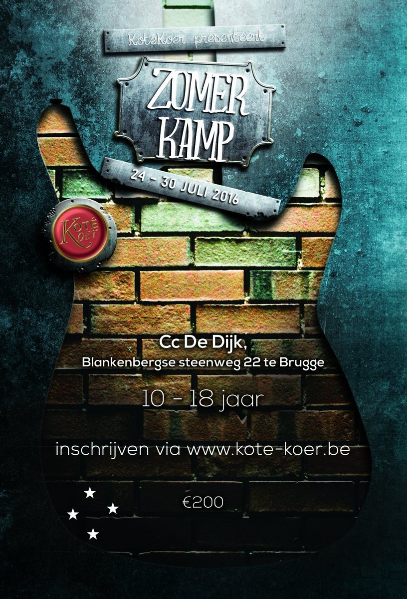 KoteKoervzw's tweet photo. Nog tot vrijdag 8 juli de tijd om u in te schrijven voor het musicalkamp van KotéKoer! https://t.co/6Z3TmHKUyZ