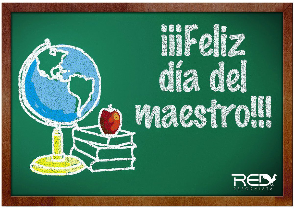Lared_do's tweet photo. Felicitamos a los maestros en su día por tan excelente labor la que desempeña en nuestra sociedad. Cont. https://t.co/3xFPu2I8sT
