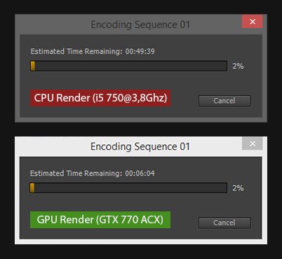 wirrew's tweet image. I just managed to cut ~88% of the render time by &quot;forcing&quot; GPU acceleration in #PremiereProCS6. Say what! Insane!!