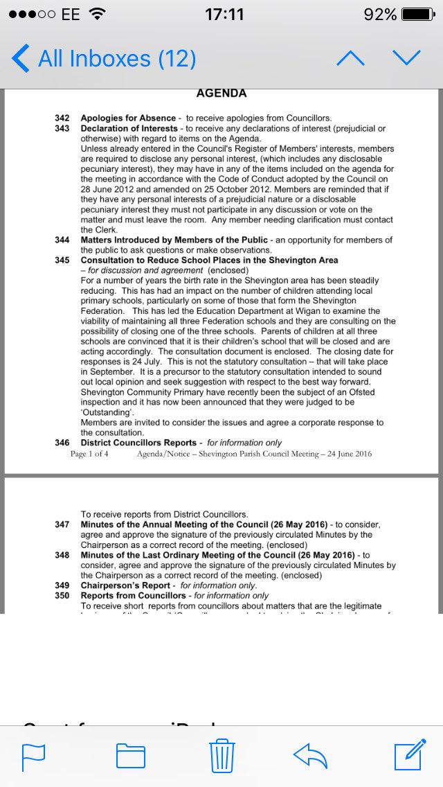 savemillbrook2's tweet photo. This is the agenda for the Parish meeting at 7pm tonight https://t.co/bwsplul9gA