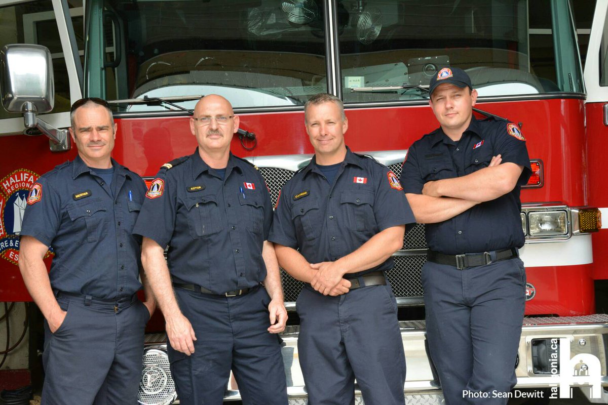 HaliBreaking's tweet photo. Retiring today at Stn 13, Capt S Auton is surrounded by friends &amp; family.  Thank you for your service to Hfx Fire https://t.co/xZTLuNKtAj