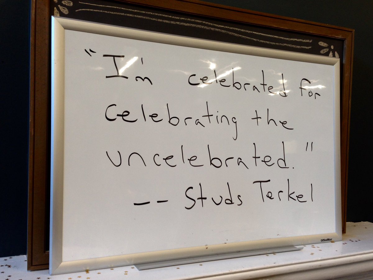 voiceofwitness's tweet photo. Starting the last day of #AUV16 with a quote from the great Studs Terkel @StudsArchive #oralhistory https://t.co/UynQcnTWWJ