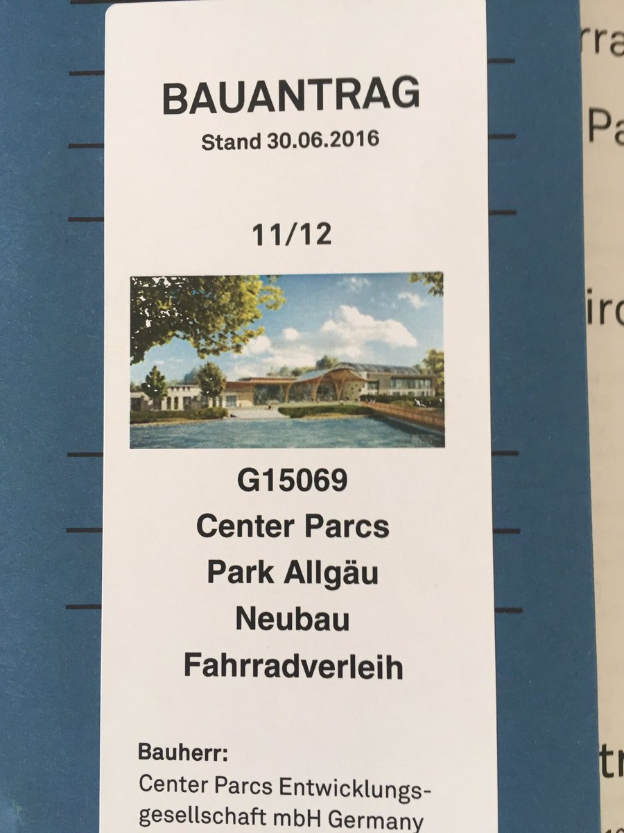 FrankAMDaemen's tweet image. @cpparkallgau - all building permits delivered ( in time 👍) #cyclecenter #centerparcs