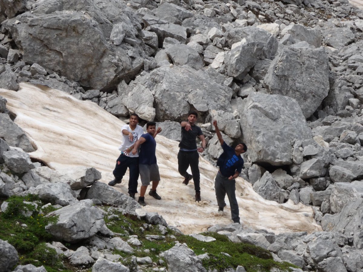 DohaDC_Wch's tweet photo. Snow in the mountains. Boys trying to throw snowballs...Azmeer got me 😃 https://t.co/Fwj1KQVwFb